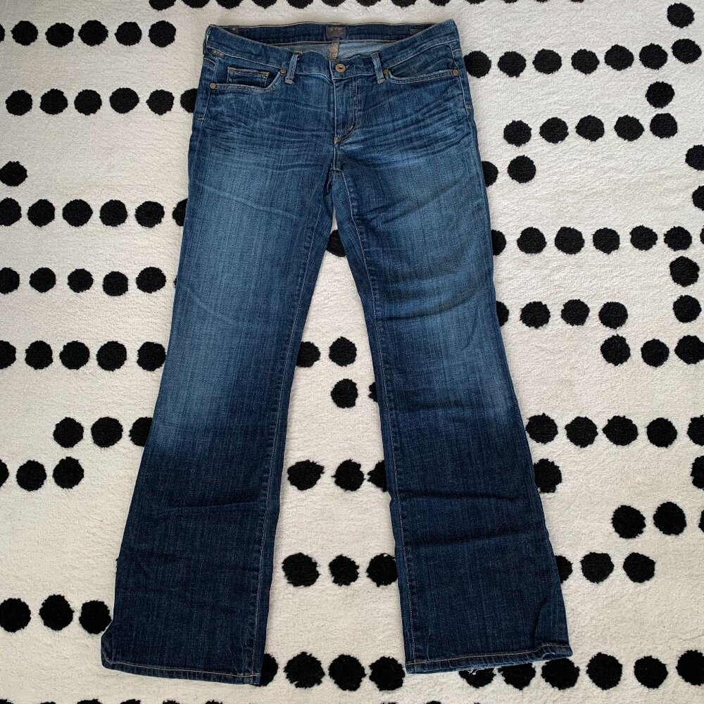Citizens Of Humanity Dita Petite Bootcut Leg Jeans Womens 30 Blue Mid Rise Denim